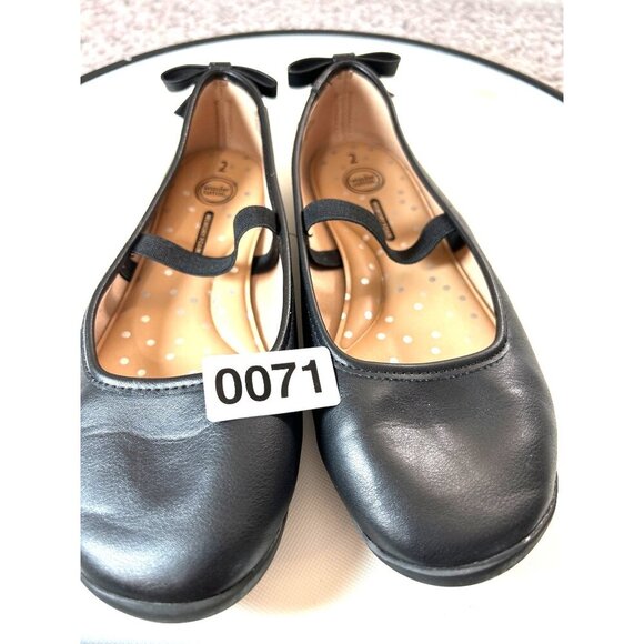 Wonder Nation Girls Flats Ballet Type Shoes Black Size 2 - Picture 9 of 9